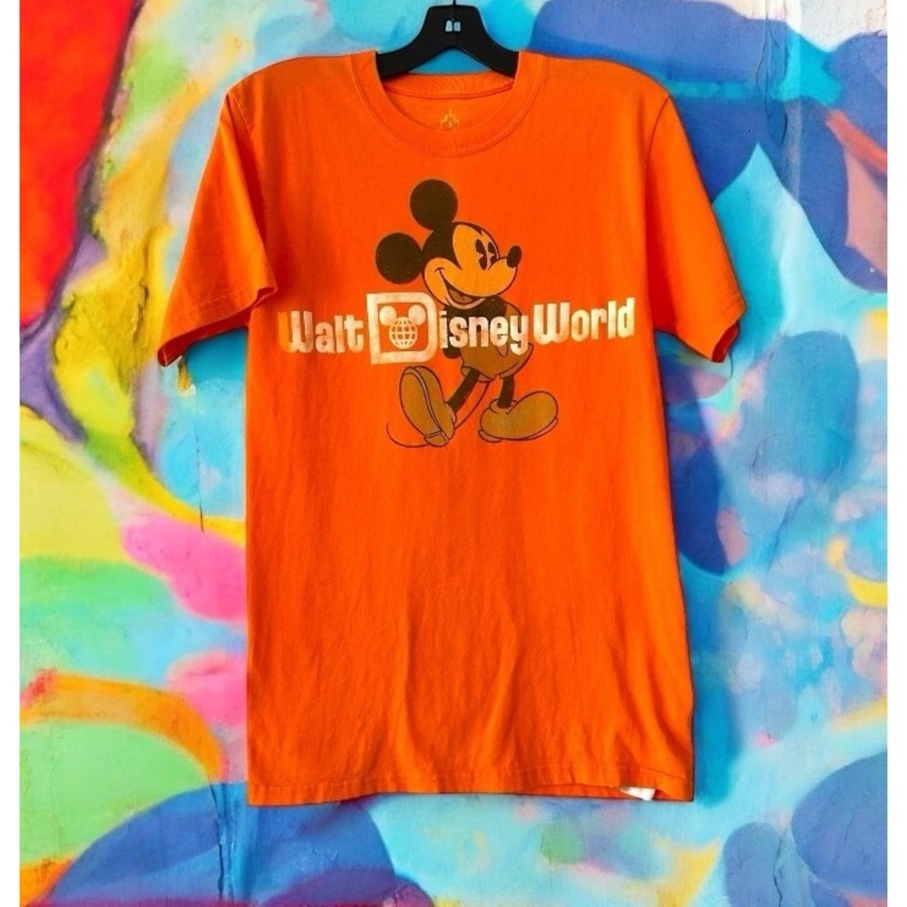 Disney Parks Walt Disney World Mickey Mouse T Shirt Orange Size‎ Small Halloween